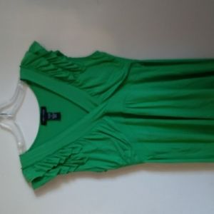 Cable and  Gauge green ruffled  blouse size  M